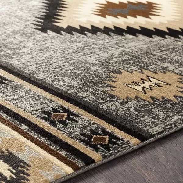 Artistic Weavers Celtia Area Rug 53 x 79 Charcoal and Dark Gray67 x 96 Black and Tan