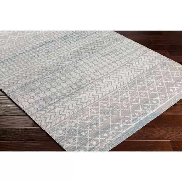 Artistic Weavers Chester Boho Moroccan Washable Area Rug 53 x 7 Light Grey27 x 73 BlueGrey