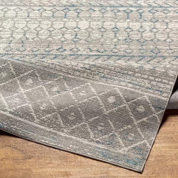 Artistic Weavers Chester Boho Moroccan Washable Area Rug 53 x 7 Light Grey27 x 73 BlueGrey