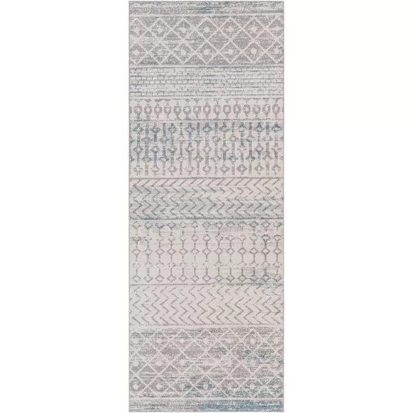 Artistic Weavers Chester Boho Moroccan Washable Area Rug 53 x 7 Light Grey27 x 73 Light Grey