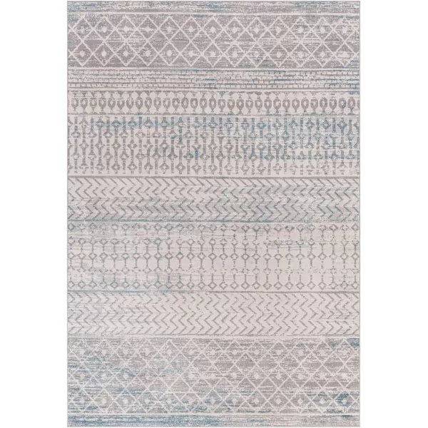 Artistic Weavers Chester Boho Moroccan Washable Area Rug 53 x 7 Light Grey53 x 7 Light Grey