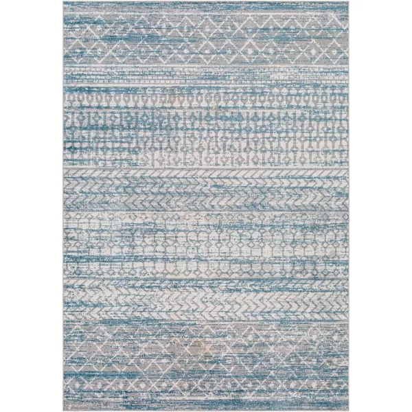 Artistic Weavers Chester Boho Moroccan Washable Area Rug 53 x 7 Light Grey53 x 7 NavyMulti