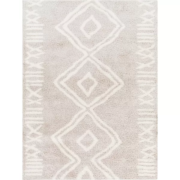 Artistic Weavers Cloudy Shag Bohemian Global Area Rug53 x 7CreamCream 53 x 7