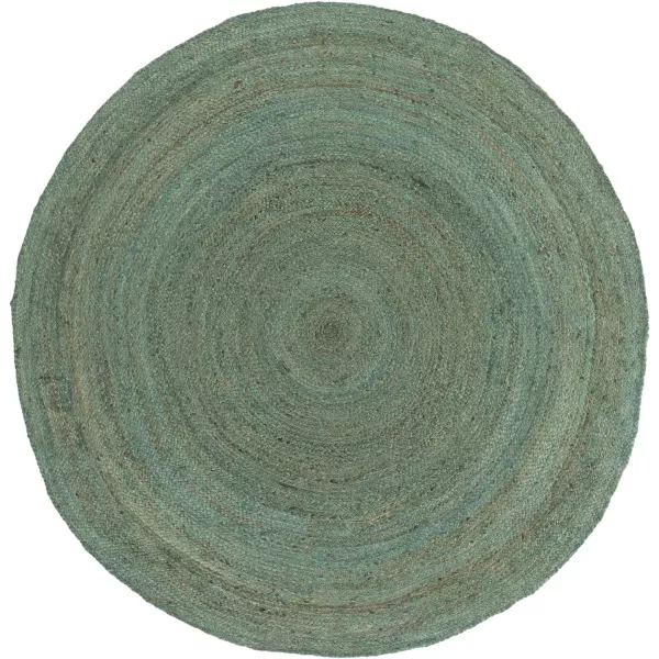 Artistic Weavers Clover Jute Area Rug 3 Round Teal BlueArtistic Weavers Clover Jute Area Rug 3 Round Teal Blue