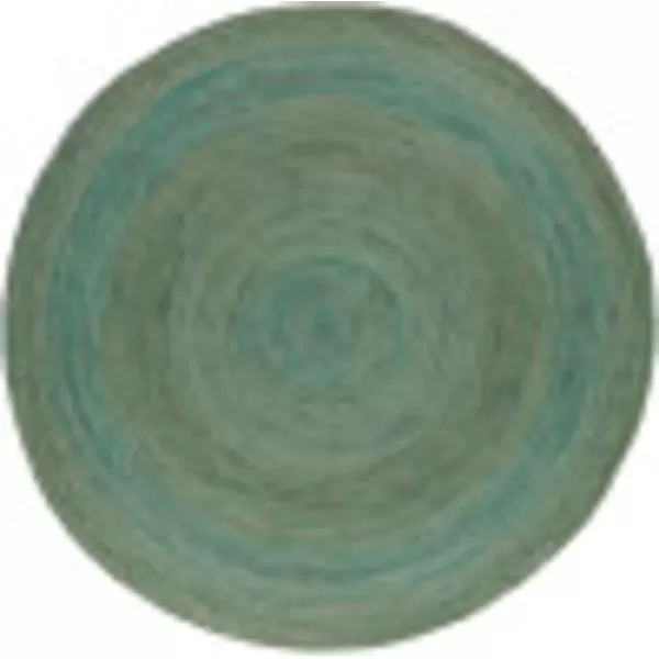 Artistic Weavers Clover Jute Area Rug 8 Round Teal BlueArtistic Weavers Clover Jute Area Rug 8 Round Teal Blue