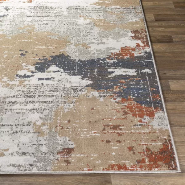 Artistic Weavers Contemporary Abstract Geneva Area Rug 53 x 73 5 x 8 Teal2 ft x 2 ft 11 in Terracotta