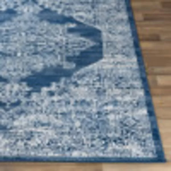 Artistic Weavers Dallas Vintage Medallion Area Rug1110 x 15White53 x 71 Dark Blue