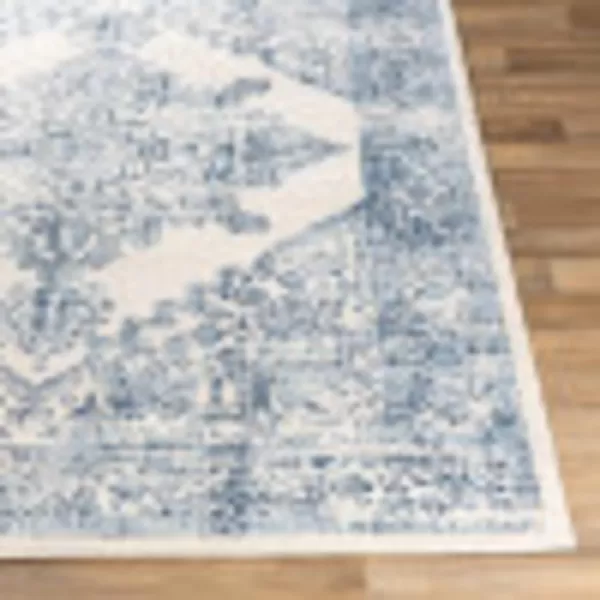 Artistic Weavers Dallas Vintage Medallion Area Rug1110 x 15White53 x 71 WhiteDark Blue