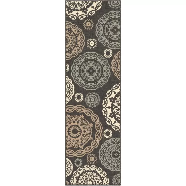 Artistic Weavers Danae Medallion Outdoor Area Rug810 SquareTealDenimBlackSeafoam 25 x 710