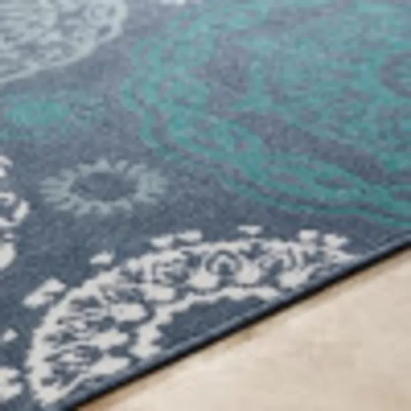 Artistic Weavers Danae Medallion Outdoor Area Rug810 SquareTealDenimDenim 25 x 45