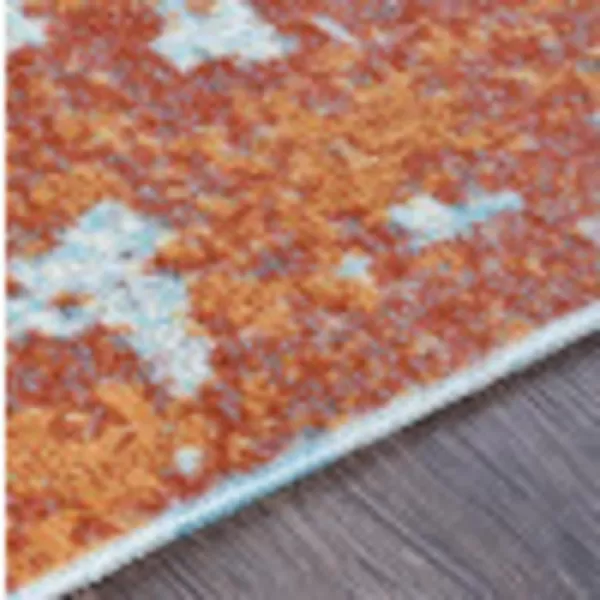 Artistic Weavers Danu Outdoor Modern Abstract Area Rug 53 x 73 NavyPale Blue611 x 9 Burnt OrangePale Blue