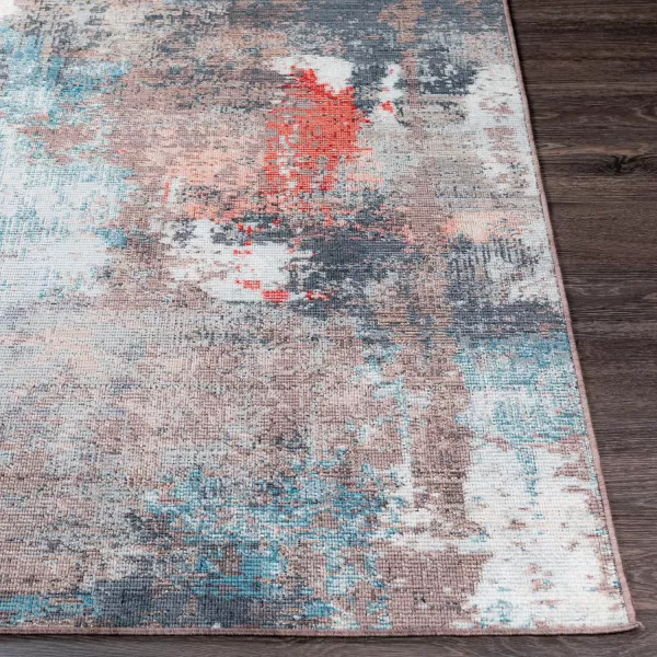 Artistic Weavers Daytona Beach Outdoor Abstract Area Rug53 x 7Brown53 x 7 Teal