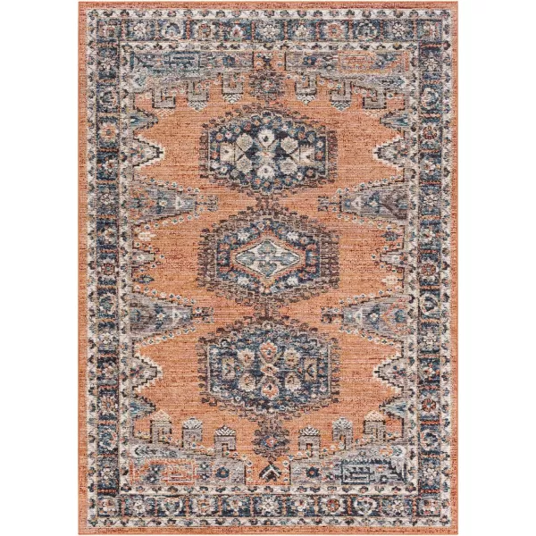 Artistic Weavers Daytona Beach Vintage Outdoor Area Rug53 x 7Blue53 x 7 Burnt Orange