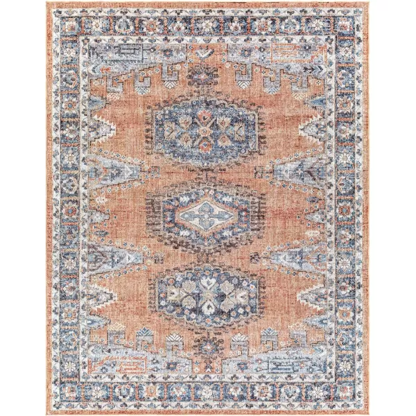 Artistic Weavers Daytona Beach Vintage Outdoor Area Rug53 x 7Blue67 x 9 Burnt Orange