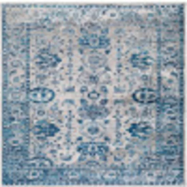 Artistic Weavers Deka Vintage Oriental Area Rug 67 Square Navy53 Square Navy