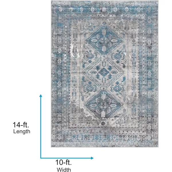 Artistic Weavers Desta Vintage Oriental Area Rug67 SquareBlueWhite10 x 14 BlueGrey