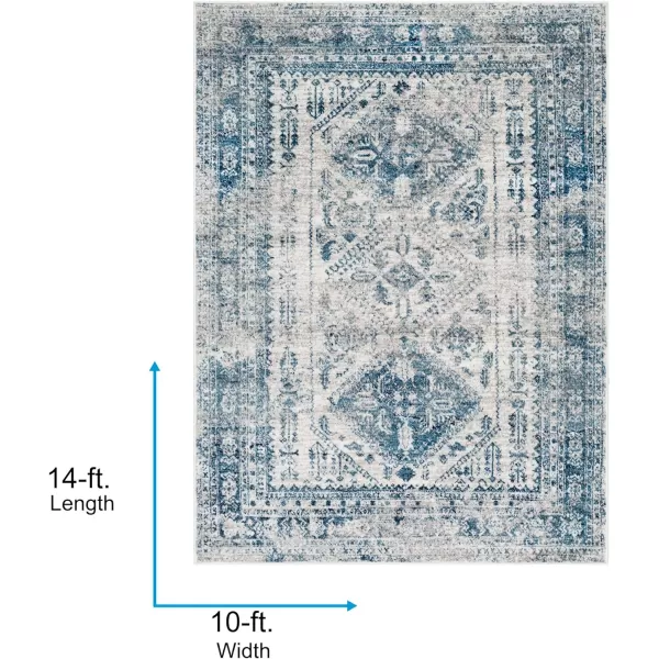 Artistic Weavers Desta Vintage Oriental Area Rug67 SquareBlueWhite10 x 14 BlueWhite