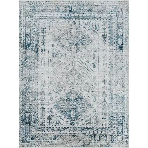 Artistic Weavers Desta Vintage Oriental Area Rug67 SquareBlueWhite10 x 14 BlueWhite