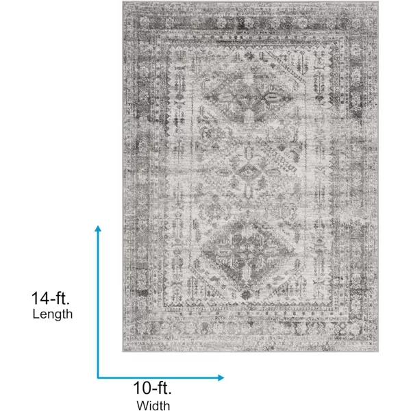 Artistic Weavers Desta Vintage Oriental Area Rug67 SquareBlueWhite10 x 14 Charcoal