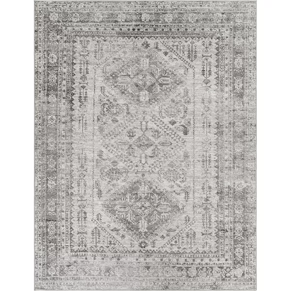 Artistic Weavers Desta Vintage Oriental Area Rug67 SquareBlueWhite10 x 14 Charcoal