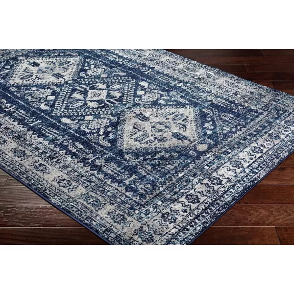 Artistic Weavers Desta Vintage Oriental Area Rug67 SquareBlueWhite10 x 14 Navy