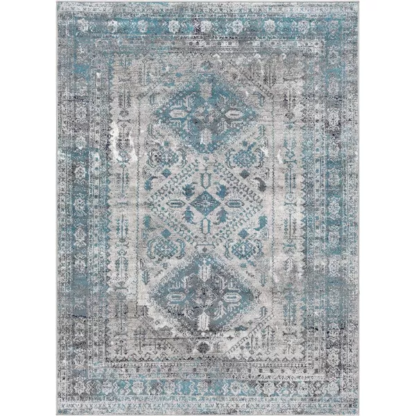 Artistic Weavers Desta Vintage Oriental Area Rug67 SquareBlueWhite2 x 3 BlueGrey