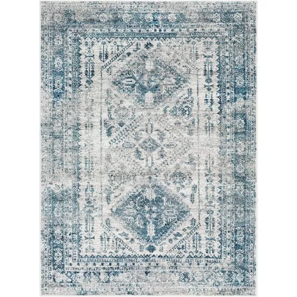 Artistic Weavers Desta Vintage Oriental Area Rug67 SquareBlueWhite2 x 3 BlueWhite