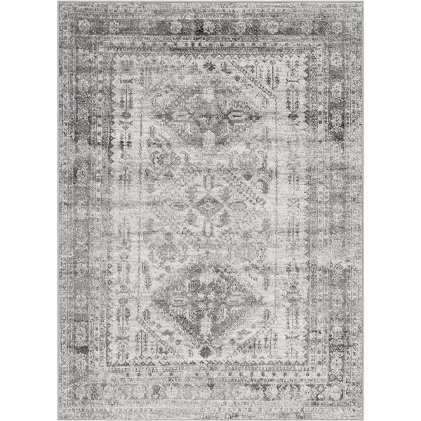 Artistic Weavers Desta Vintage Oriental Area Rug67 SquareBlueWhite2 x 3 Charcoal