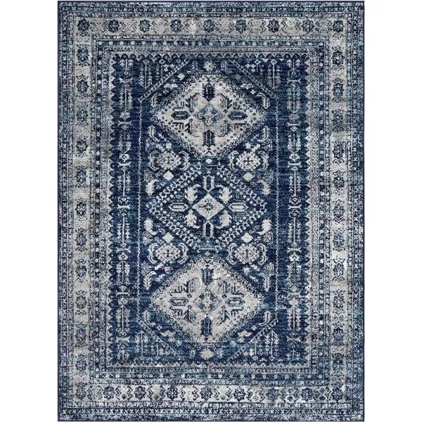 Artistic Weavers Desta Vintage Oriental Area Rug67 SquareBlueWhite2 x 3 Navy