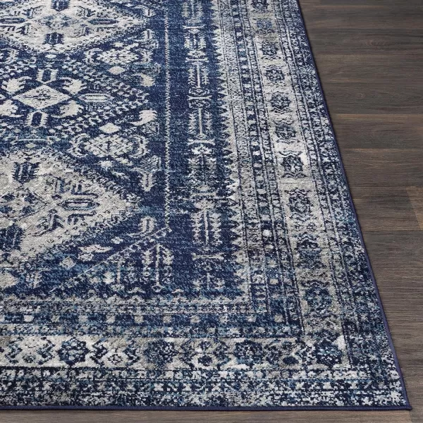 Artistic Weavers Desta Vintage Oriental Area Rug67 SquareBlueWhite27 x 10 Navy