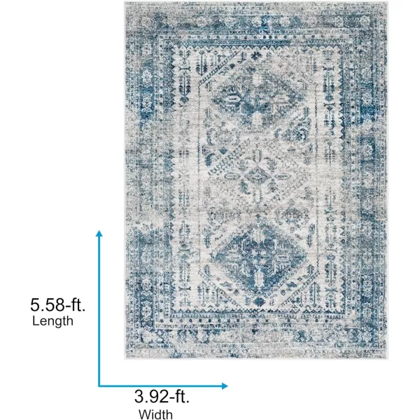 Artistic Weavers Desta Vintage Oriental Area Rug67 SquareBlueWhite311 x 57 BlueWhite