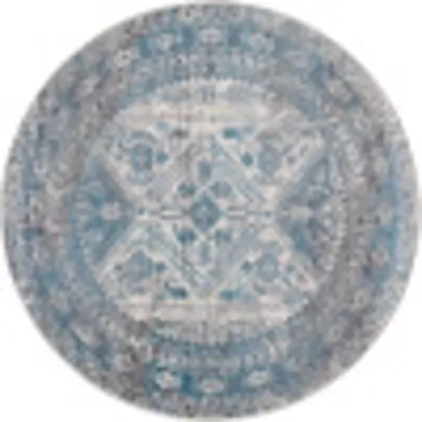 Artistic Weavers Desta Vintage Oriental Area Rug67 SquareBlueWhite53 Round BlueGrey