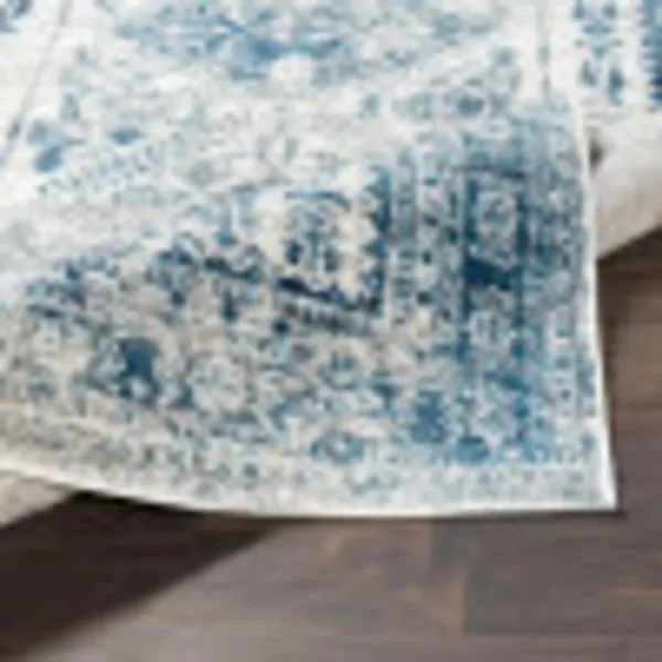 Artistic Weavers Desta Vintage Oriental Area Rug67 SquareBlueWhite53 Round BlueWhite