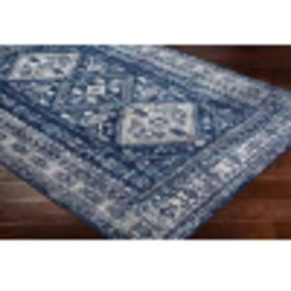 Artistic Weavers Desta Vintage Oriental Area Rug67 SquareBlueWhite53 Round Navy