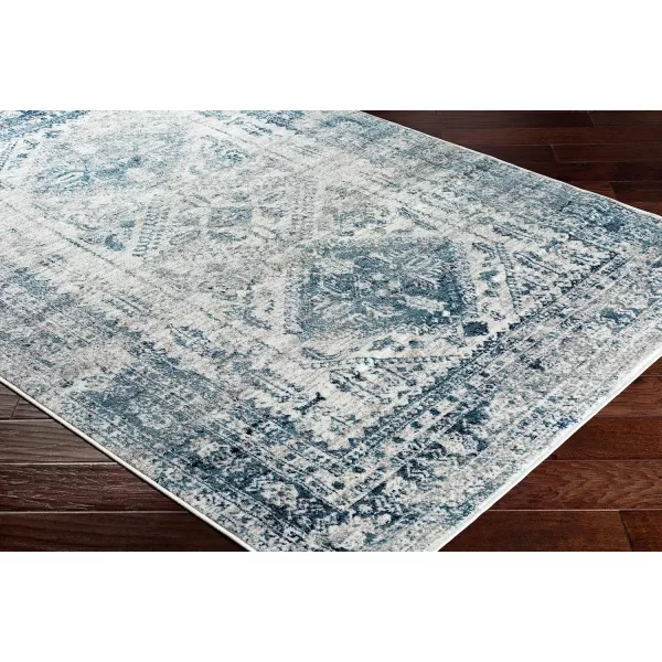 Artistic Weavers Desta Vintage Oriental Area Rug67 SquareBlueWhite53 Square BlueWhite