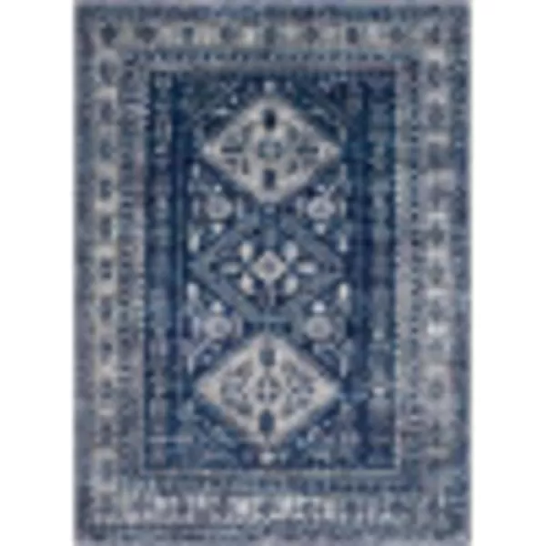 Artistic Weavers Desta Vintage Oriental Area Rug67 SquareBlueWhite53 x 73 Navy