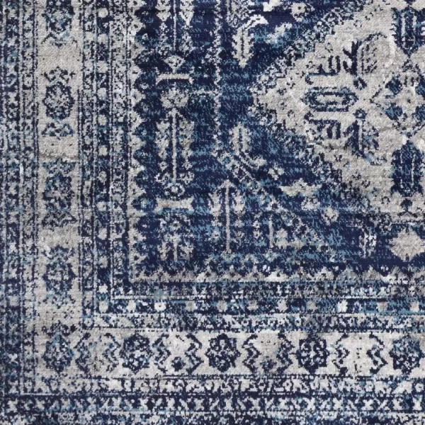 Artistic Weavers Desta Vintage Oriental Area Rug67 SquareBlueWhite67 x 9 Navy