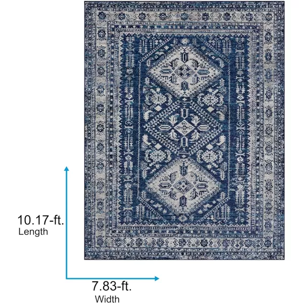 Artistic Weavers Desta Vintage Oriental Area Rug67 SquareBlueWhite710 x 102 Navy