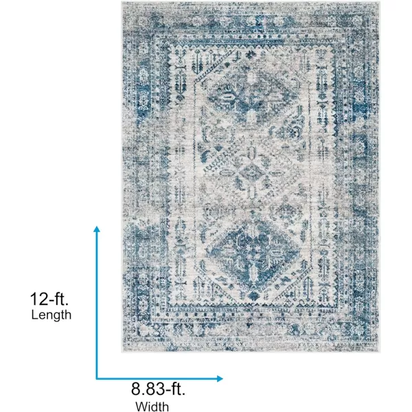 Artistic Weavers Desta Vintage Oriental Area Rug67 SquareBlueWhite810 x 12 BlueWhite