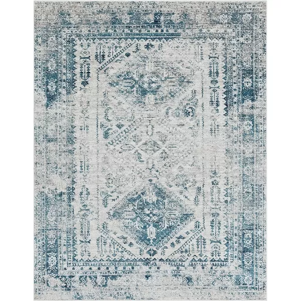 Artistic Weavers Desta Vintage Oriental Area Rug67 SquareBlueWhite810 x 12 BlueWhite