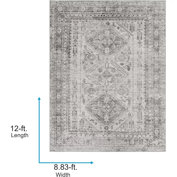 Artistic Weavers Desta Vintage Oriental Area Rug67 SquareBlueWhite810 x 12 Charcoal