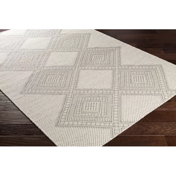 Artistic Weavers Dilwen Handmade Diamond Area Rug5 x 76Black6 x 9 Light Gray