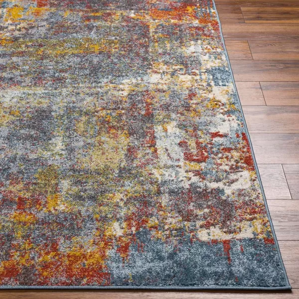 Artistic Weavers Eira Modern Abstract Area Rug 710 x 103 BlueOrangeArtistic Weavers Eira Modern Abstract Area Rug 710 x 103 BlueOrange