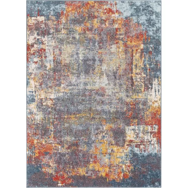 Artistic Weavers Eira Modern Abstract Area Rug 710 x 103 BlueOrangeArtistic Weavers Eira Modern Abstract Area Rug 710 x 103 BlueOrange