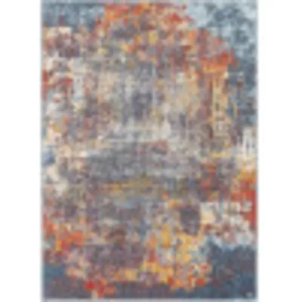 Artistic Weavers Eira Modern Abstract Area Rug52 x 7BlueOrange5 ft 3 in x 7 ft 3 in Blue  Orange