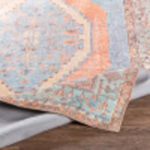 Artistic Weavers Elisa Vintage Medallion Area Rug 53 x 73 PeachAquaArtistic Weavers Elisa Vintage Medallion Area Rug 53 x 73 PeachAqua