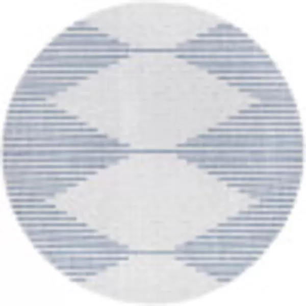 Artistic Weavers Esperanza Geometric Outdoor Area Rug 53 x 77 Bright Blue53 Round WhiteBright Blue