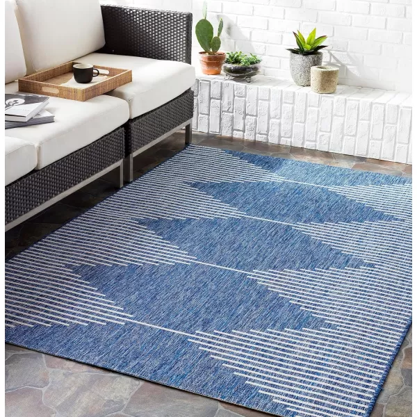 Artistic Weavers Esperanza Geometric Outdoor Area Rug 53 x 77 Bright Blue67 Round Bright Blue