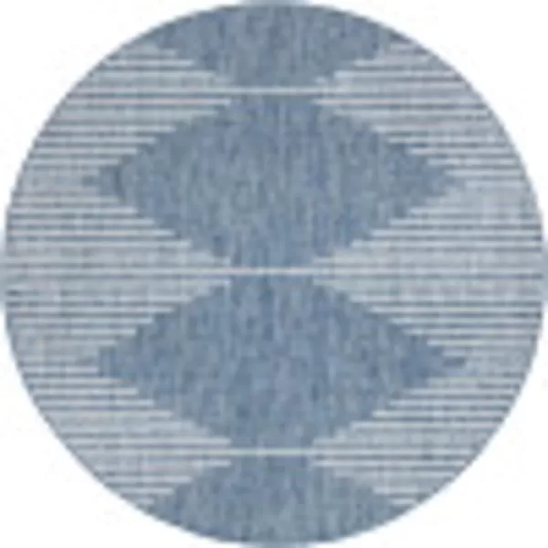 Artistic Weavers Esperanza Geometric Outdoor Area Rug 53 x 77 Bright Blue67 Round Bright Blue