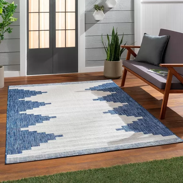 Artistic Weavers Esperanza Modern Outdoor Area Rug 67 Square Bright Blue67 Round Bright Blue